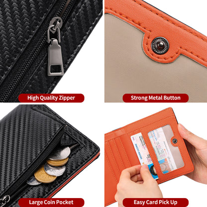 Carbon fiber leather wallet
