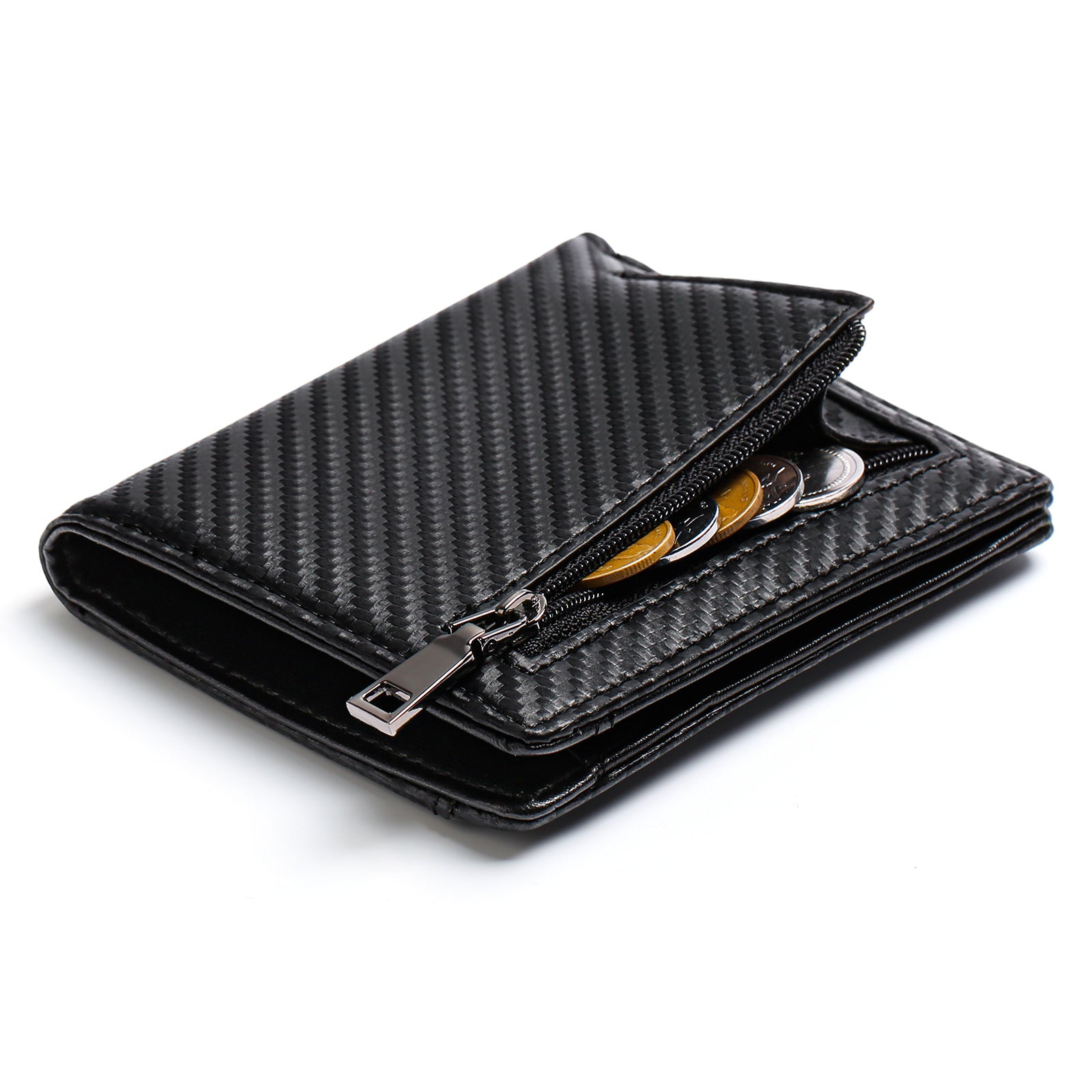 Carbon fiber leather wallet