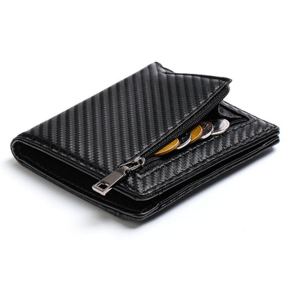 Carbon fiber leather wallet