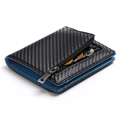 Carbon fiber leather wallet