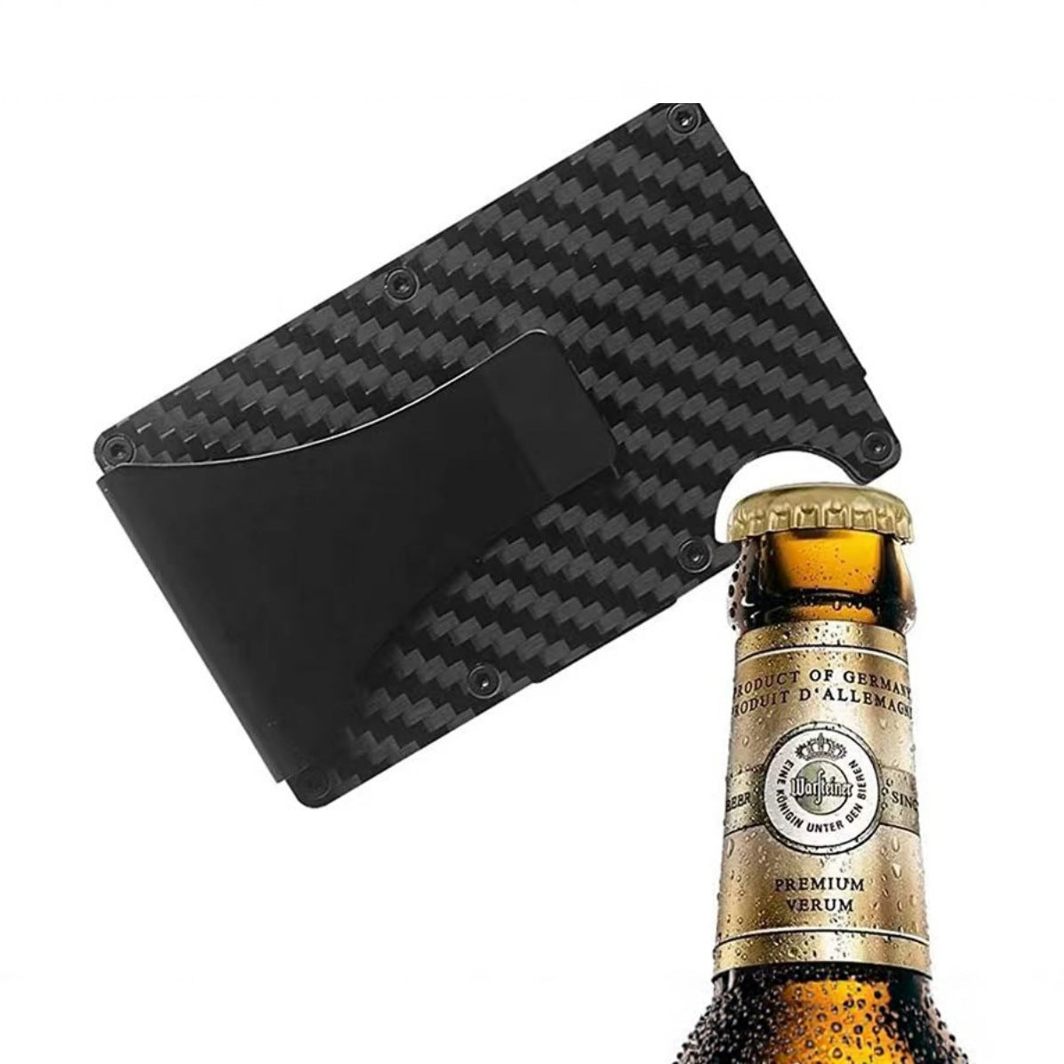 Carbon Fiber RFID Card Holder with Bottle Opener