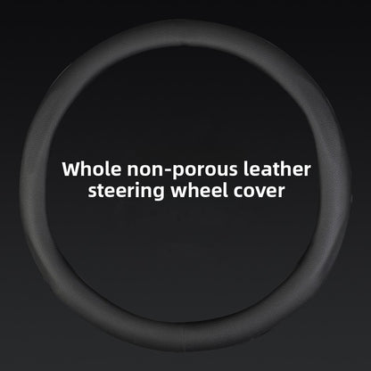 Carbon Fiber Steering Wheel Cover with Perforated Leather
