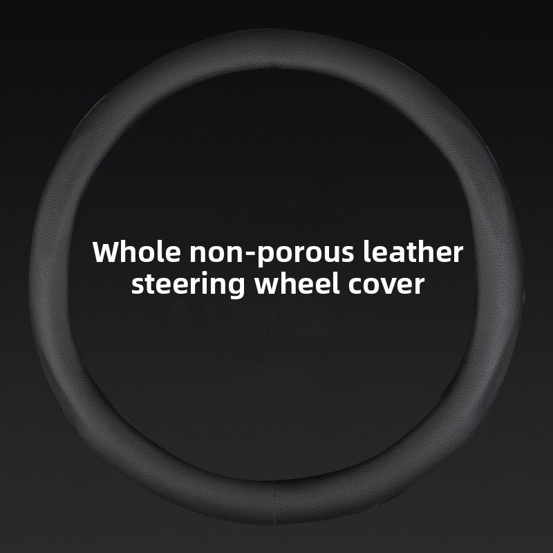 Carbon Fiber Steering Wheel Cover with Perforated Leather