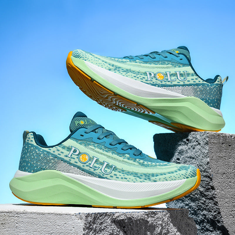 Carbon Plate Running Shoes Breathable Mesh Sports Shoes