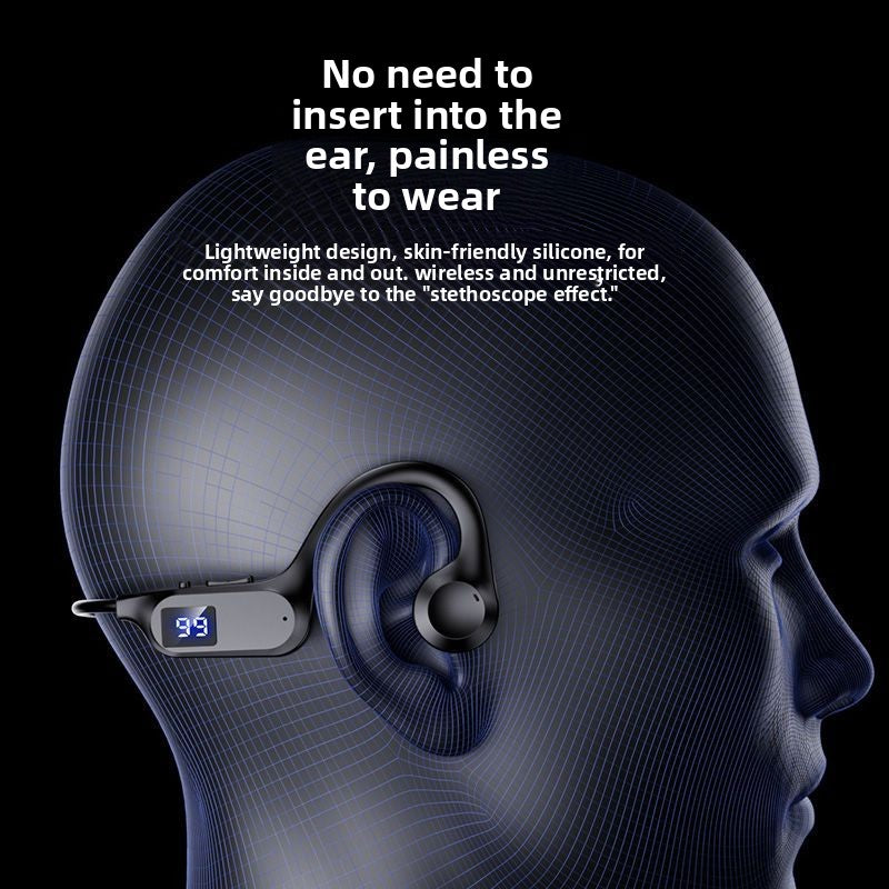 Card-insertion digital-display Bluetooth headphones