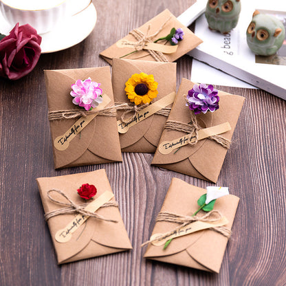 Card with Dried Flowers