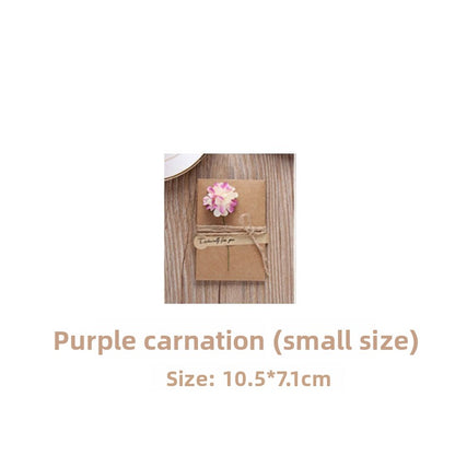Card with Dried Flowers