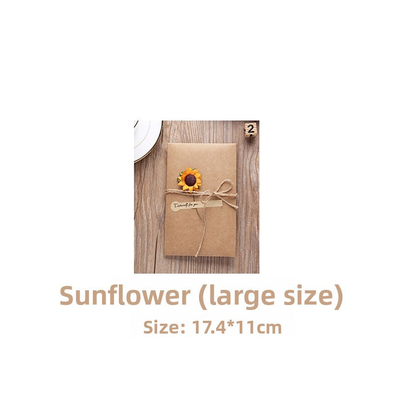 Card with Dried Flowers