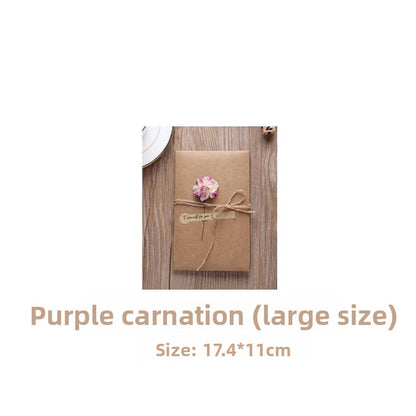 Card with Dried Flowers