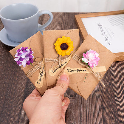 Card with Dried Flowers