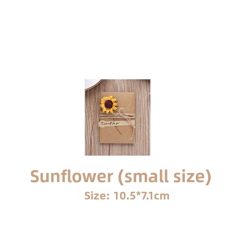 Card with Dried Flowers