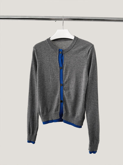 Cardigan Crewneck Top