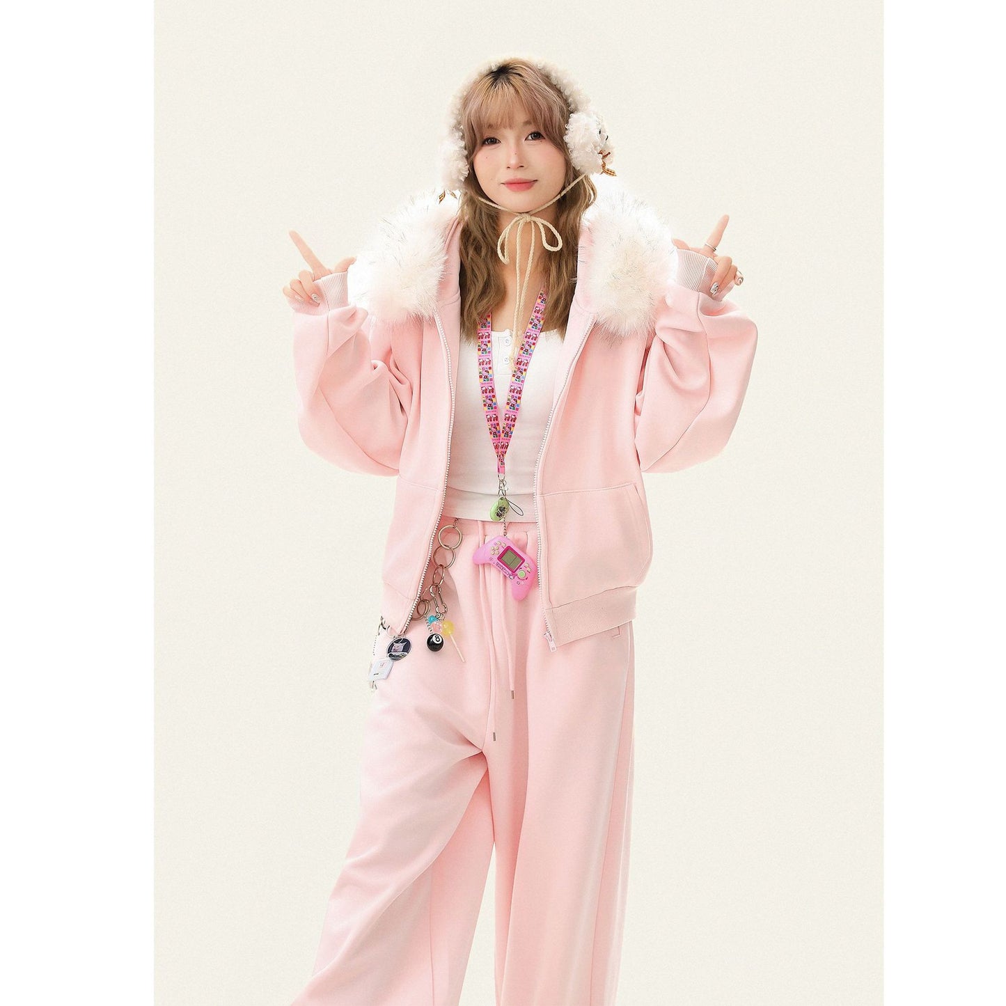 Cardigan hoodie set