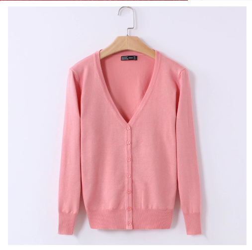 Cardigan, shawl, long-sleeved V-neck short coat