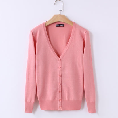 Cardigan, shawl, long-sleeved V-neck short coat