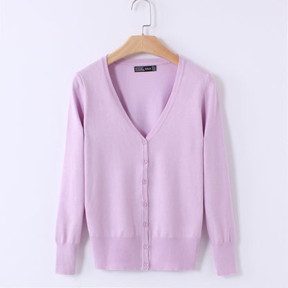 Cardigan, shawl, long-sleeved V-neck short coat