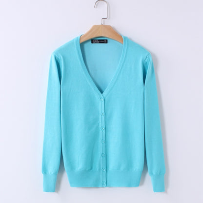 Cardigan, shawl, long-sleeved V-neck short coat