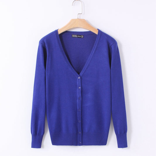 Cardigan, shawl, long-sleeved V-neck short coat