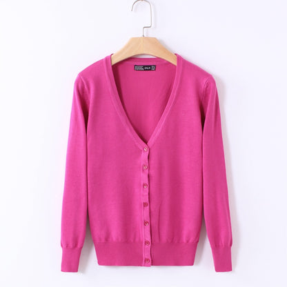 Cardigan, shawl, long-sleeved V-neck short coat