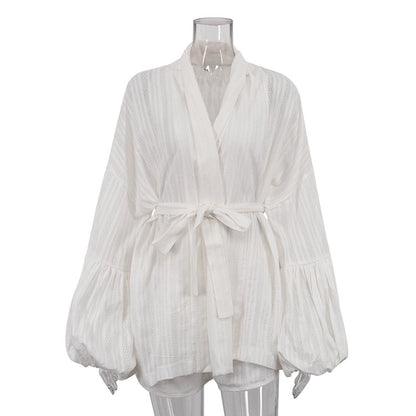 Cardigan top and shorts
