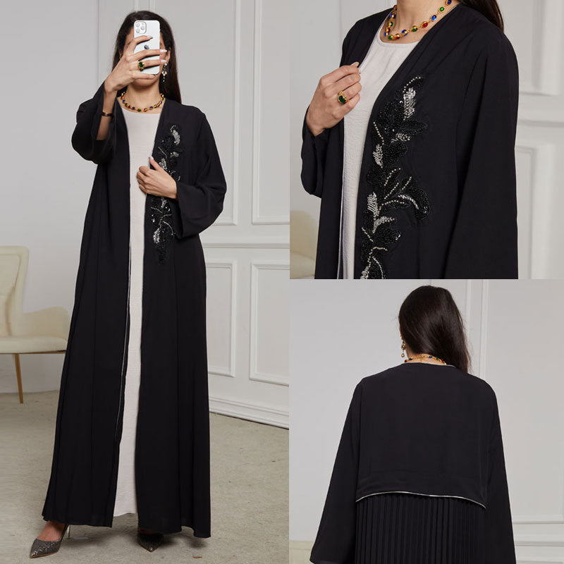 Cardigan with creased front dress