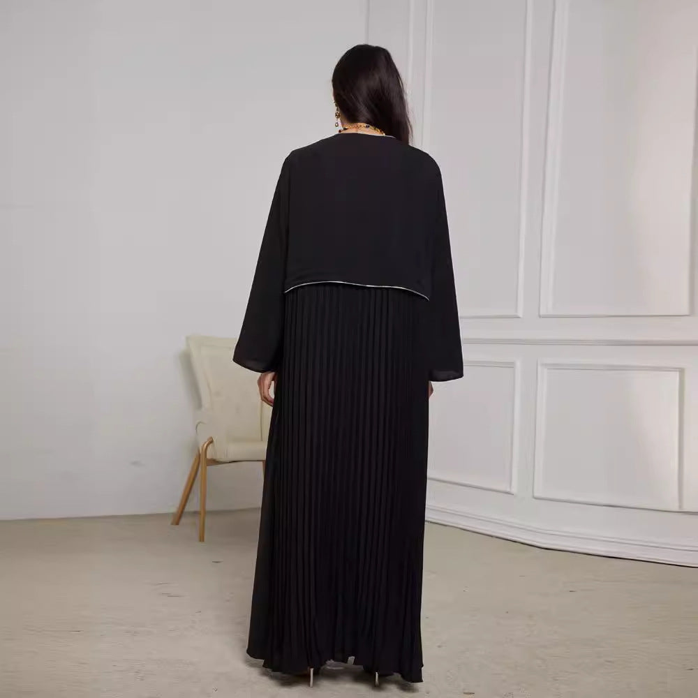 Cardigan with creased front dress