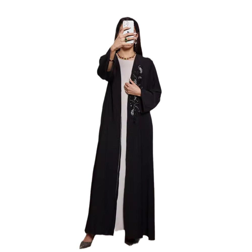 Cardigan with creased front dress