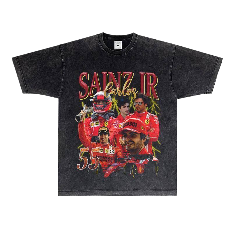 Carlos Sainz F1 Cotton Print T-Shirt