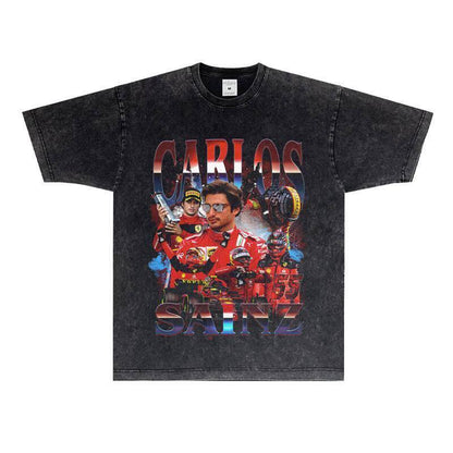 Carlos Sainz F1 Cotton Print T-Shirt
