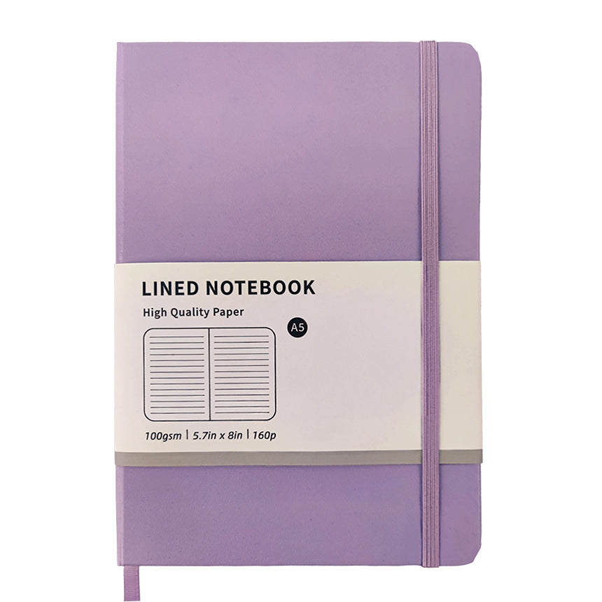 Caron-colored strappy notebook
