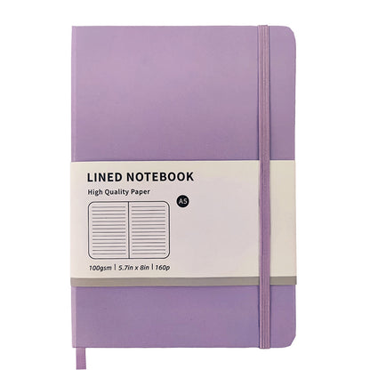 Caron-colored strappy notebook