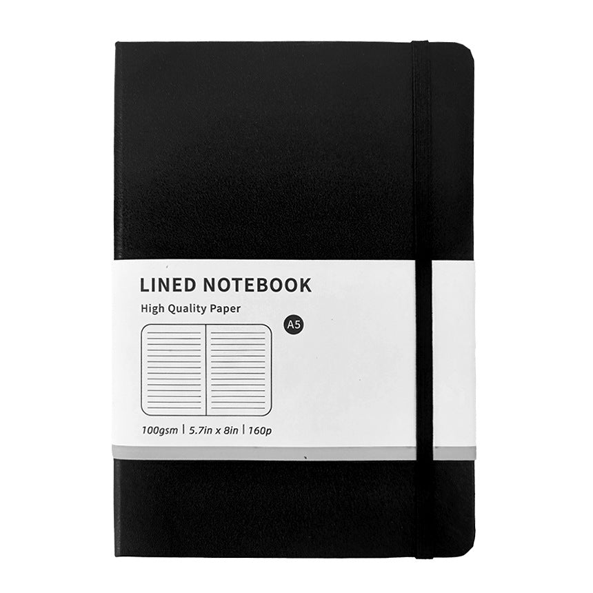 Caron-colored strappy notebook