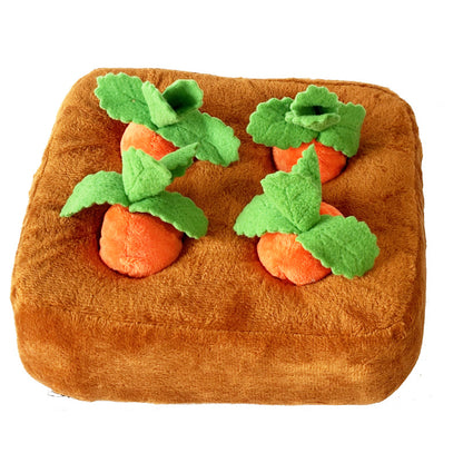 Carrot Plush Dog Chew Toy