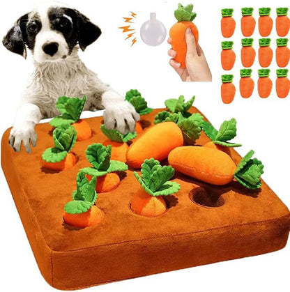 Carrot Plush Dog Chew Toy