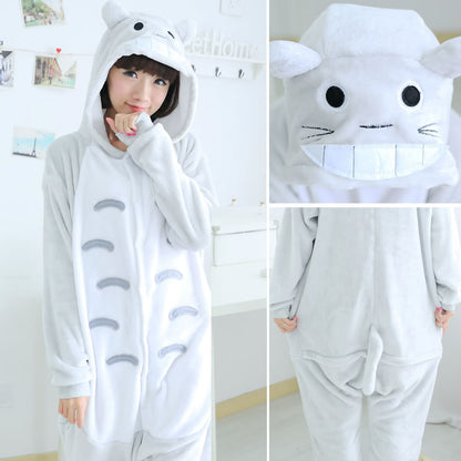Cartoon animal pajamas in one-piece style