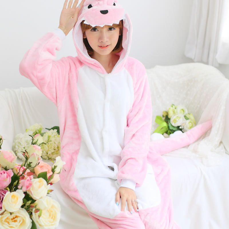 Cartoon animal pajamas in one-piece style