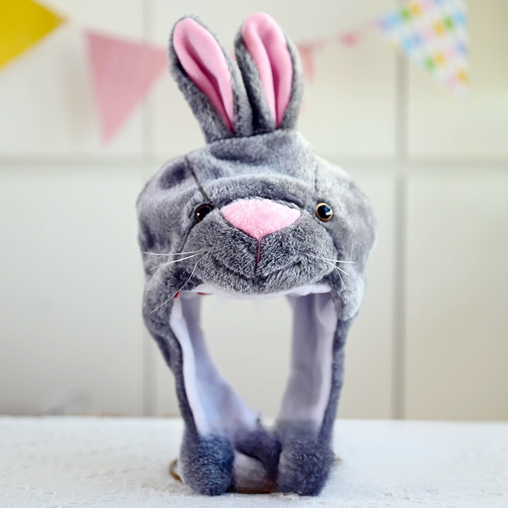 Cartoon Animal Plush Ear Protection Hat