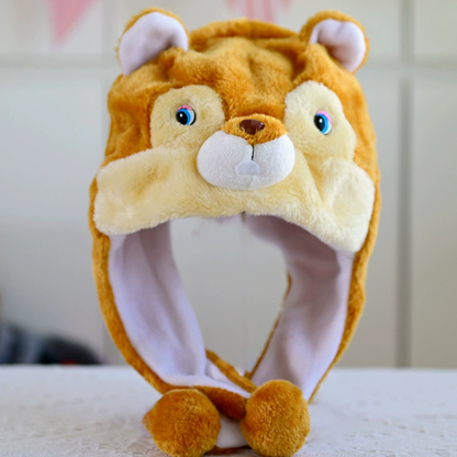 Cartoon Animal Plush Ear Protection Hat