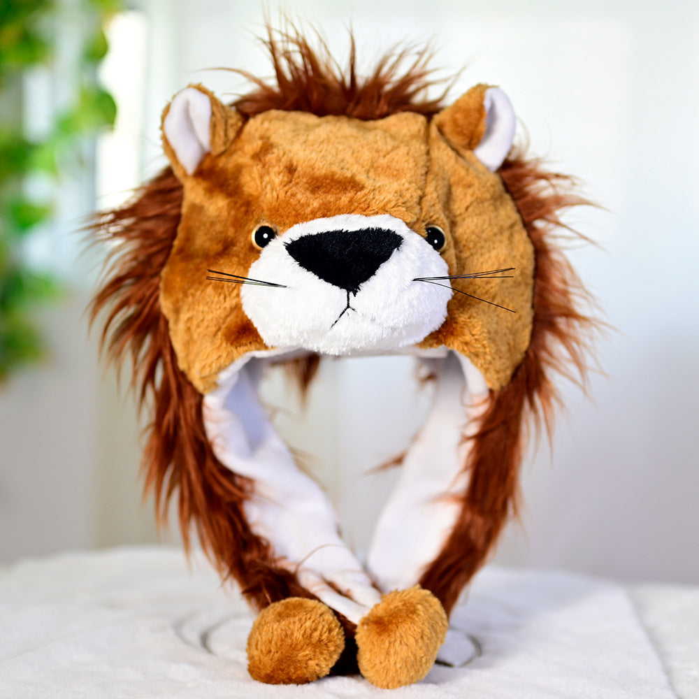 Cartoon Animal Plush Ear Protection Hat