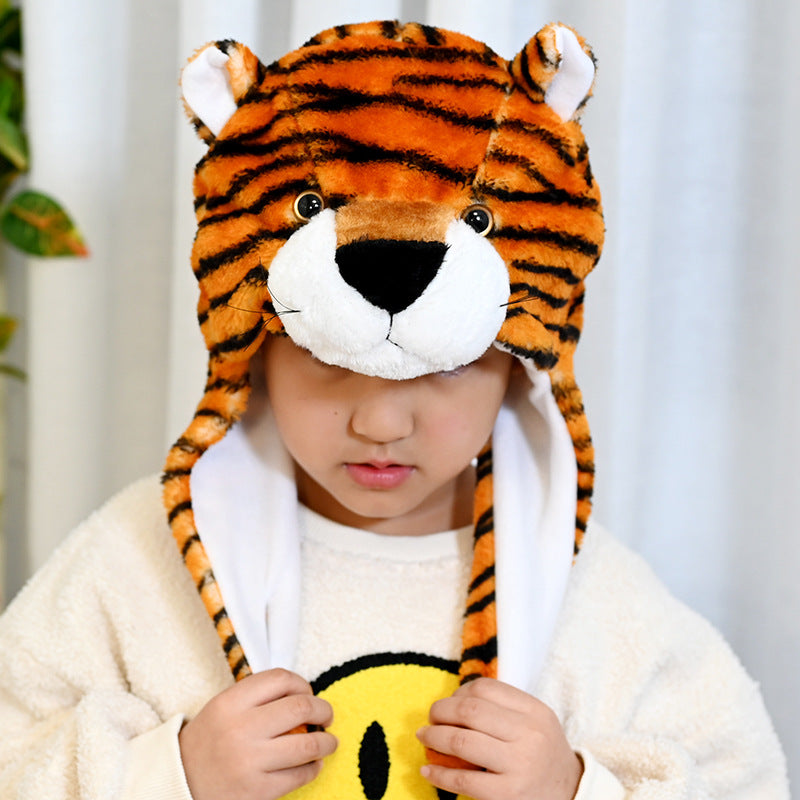 Cartoon Animal Plush Ear Protection Hat