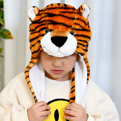 Cartoon Animal Plush Ear Protection Hat
