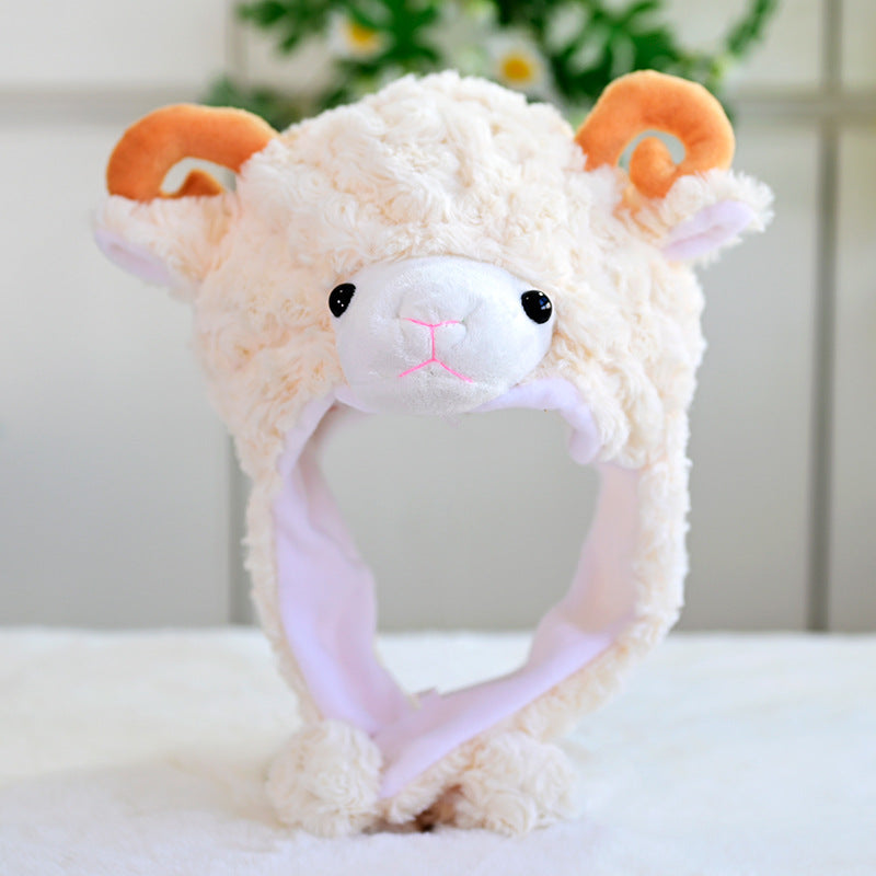 Cartoon Animal Plush Ear Protection Hat