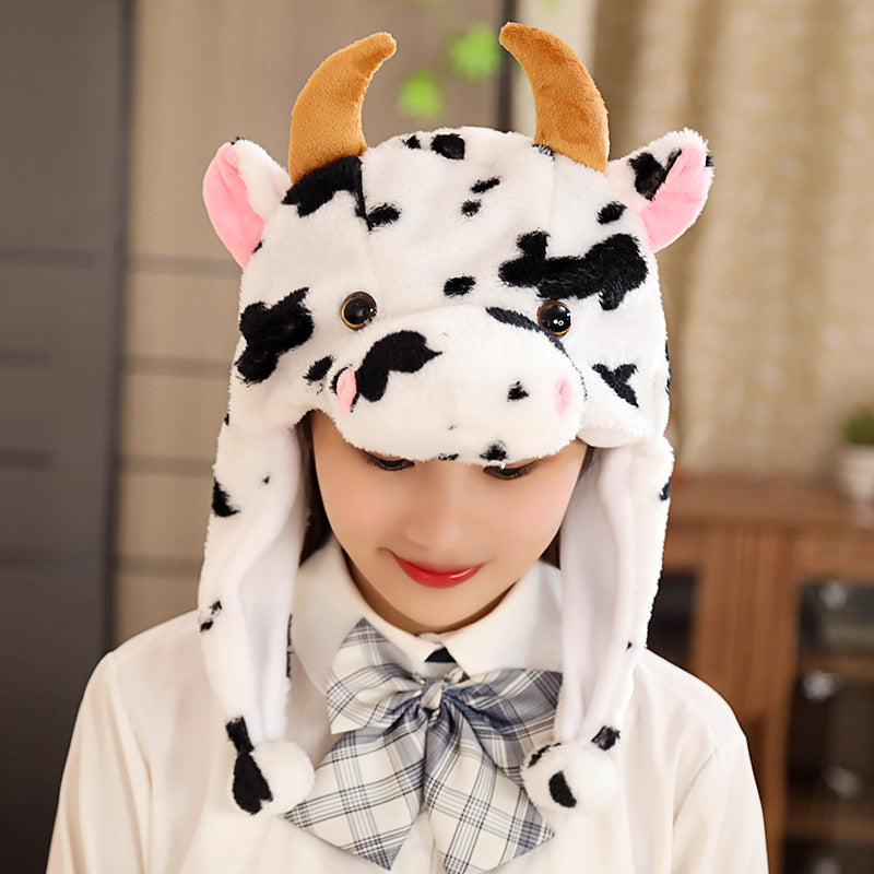 Cartoon Animal Plush Ear Protection Hat