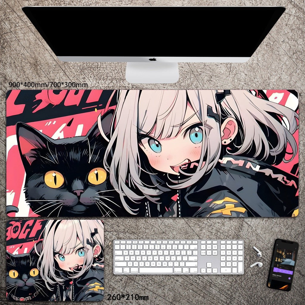 Cartoon Animation Mouse Pad Diatom Mud Desk Mat Stain-Resistant Wear-Resistant Non-Slip Protective Mat Study Desk Mat