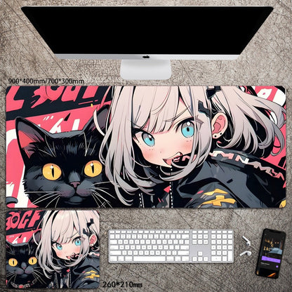 Cartoon Animation Mouse Pad Diatom Mud Desk Mat Stain-Resistant Wear-Resistant Non-Slip Protective Mat Study Desk Mat