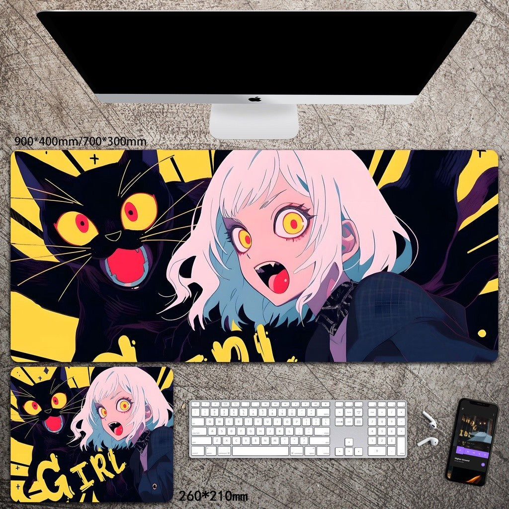 Cartoon Animation Mouse Pad Diatom Mud Desk Mat Stain-Resistant Wear-Resistant Non-Slip Protective Mat Study Desk Mat