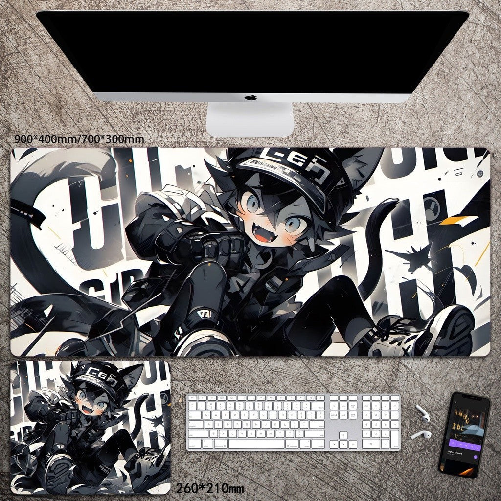 Cartoon Animation Mouse Pad Diatom Mud Desk Mat Stain-Resistant Wear-Resistant Non-Slip Protective Mat Study Desk Mat