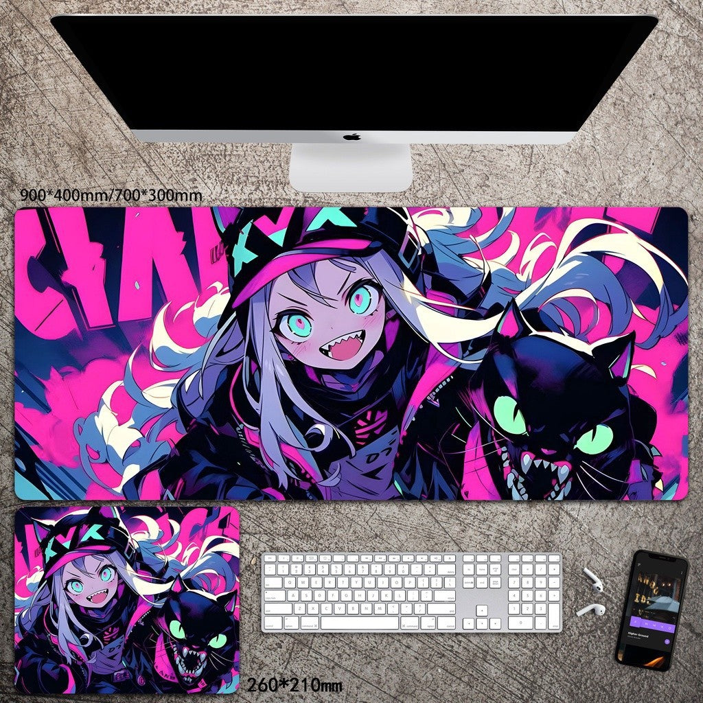 Cartoon Animation Mouse Pad Diatom Mud Desk Mat Stain-Resistant Wear-Resistant Non-Slip Protective Mat Study Desk Mat