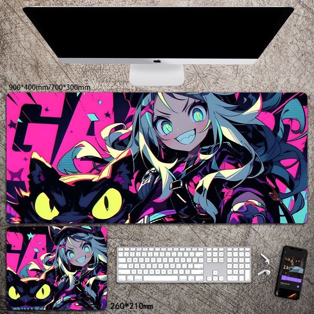 Cartoon Animation Mouse Pad Diatom Mud Desk Mat Stain-Resistant Wear-Resistant Non-Slip Protective Mat Study Desk Mat