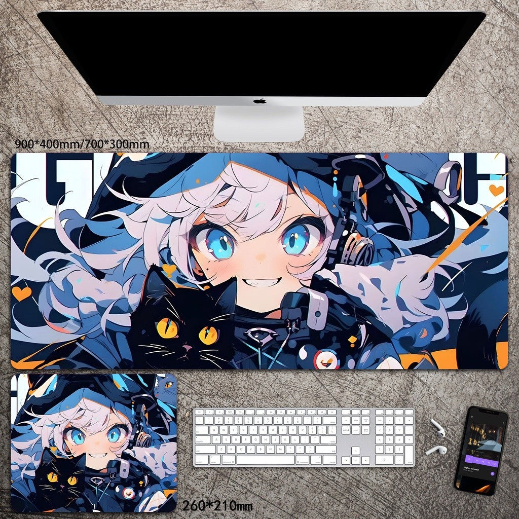 Cartoon Animation Mouse Pad Diatom Mud Desk Mat Stain-Resistant Wear-Resistant Non-Slip Protective Mat Study Desk Mat
